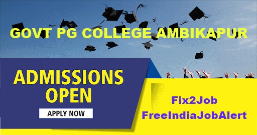 3rd Semester Admission 2020-21, Autonomous Govt. PG. College Ambikapur